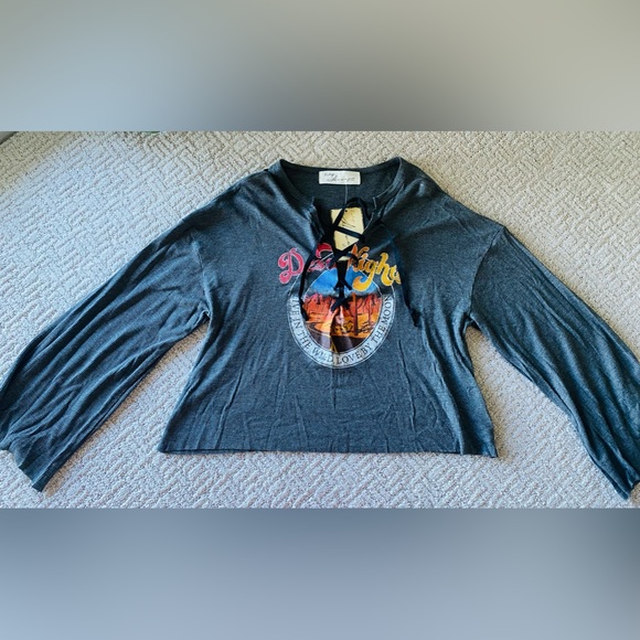 Vintage Havana bell sleeve lace up desert nights top - Picture 6 of 8